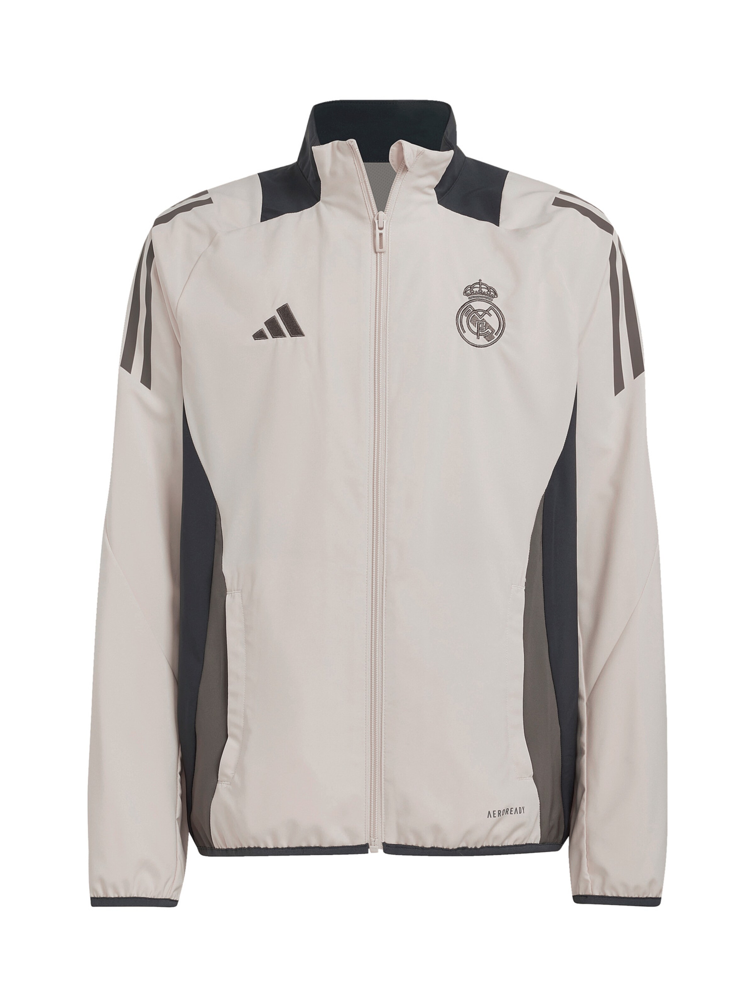 ADIDAS PERFORMANCE Sportjacke 'Real Madrid Tiro 24 Competition Presentation' in Grau: Vorderseite