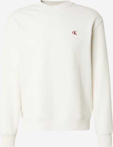 balts Calvin Klein Jeans Sportisks džemperis: no priekšpuses
