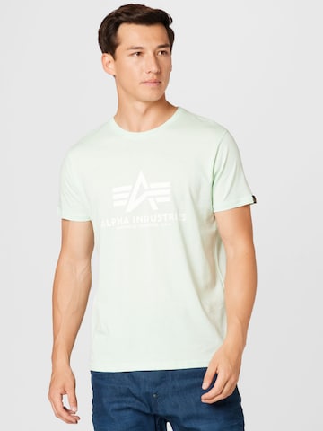 ALPHA INDUSTRIES Shirt in Groen: voorkant