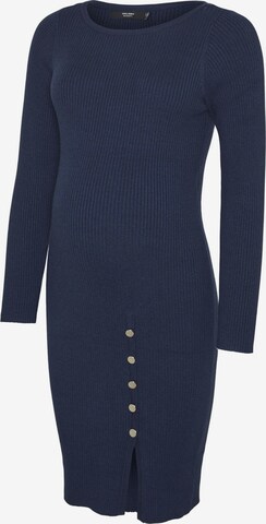 Vero Moda Maternity Knitted dress in Blue: front