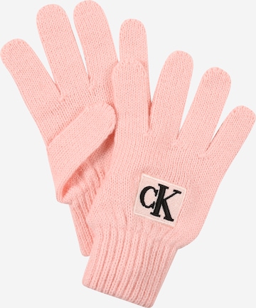 Gants Calvin Klein Jeans en rose : devant