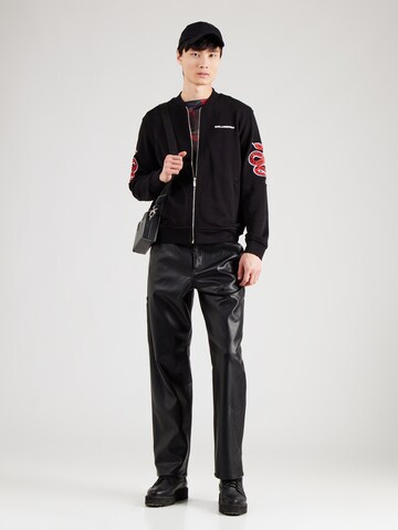 Karl Lagerfeld - Sudadera con cremallera en negro