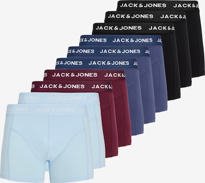 XS dydžio Boxer trumpikės 'JACJota' iš JACK & JONES, spalva – safyro / šviesiai mėlyna / skaisti avietinė ar rubino spalva / juoda, Prekių apžvalga
