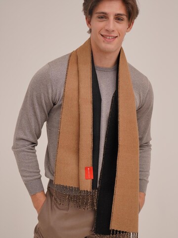 Sacred Valley Scarf 'Double Facet' in Black: front