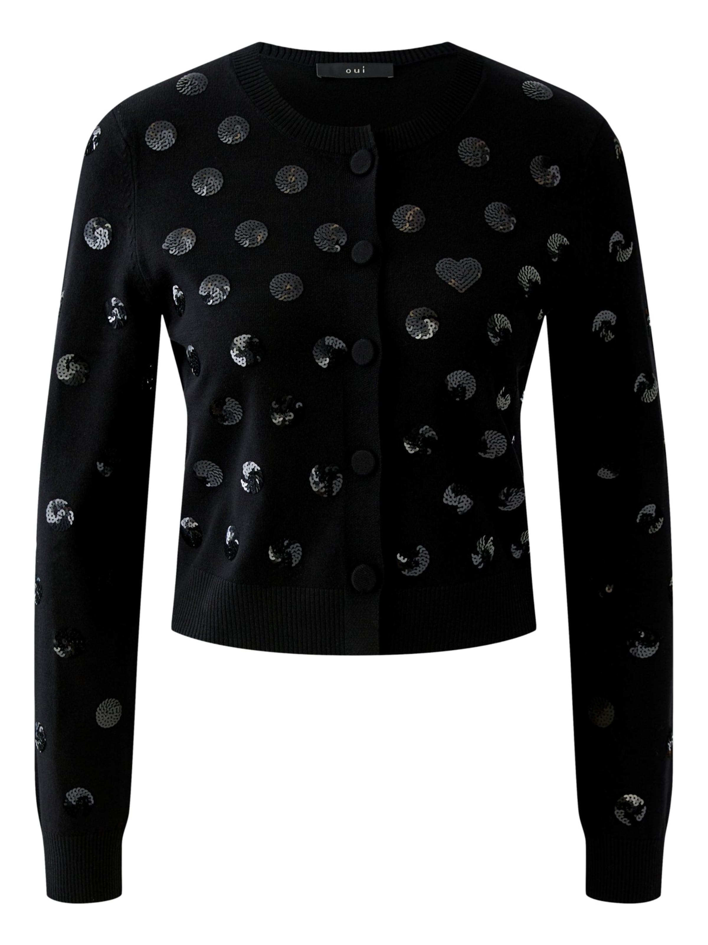 OUI Strickjacke in Schwarz: Vorderseite