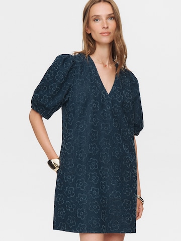 NÜMPH Jurk 'Milley' in Blauw: voorkant