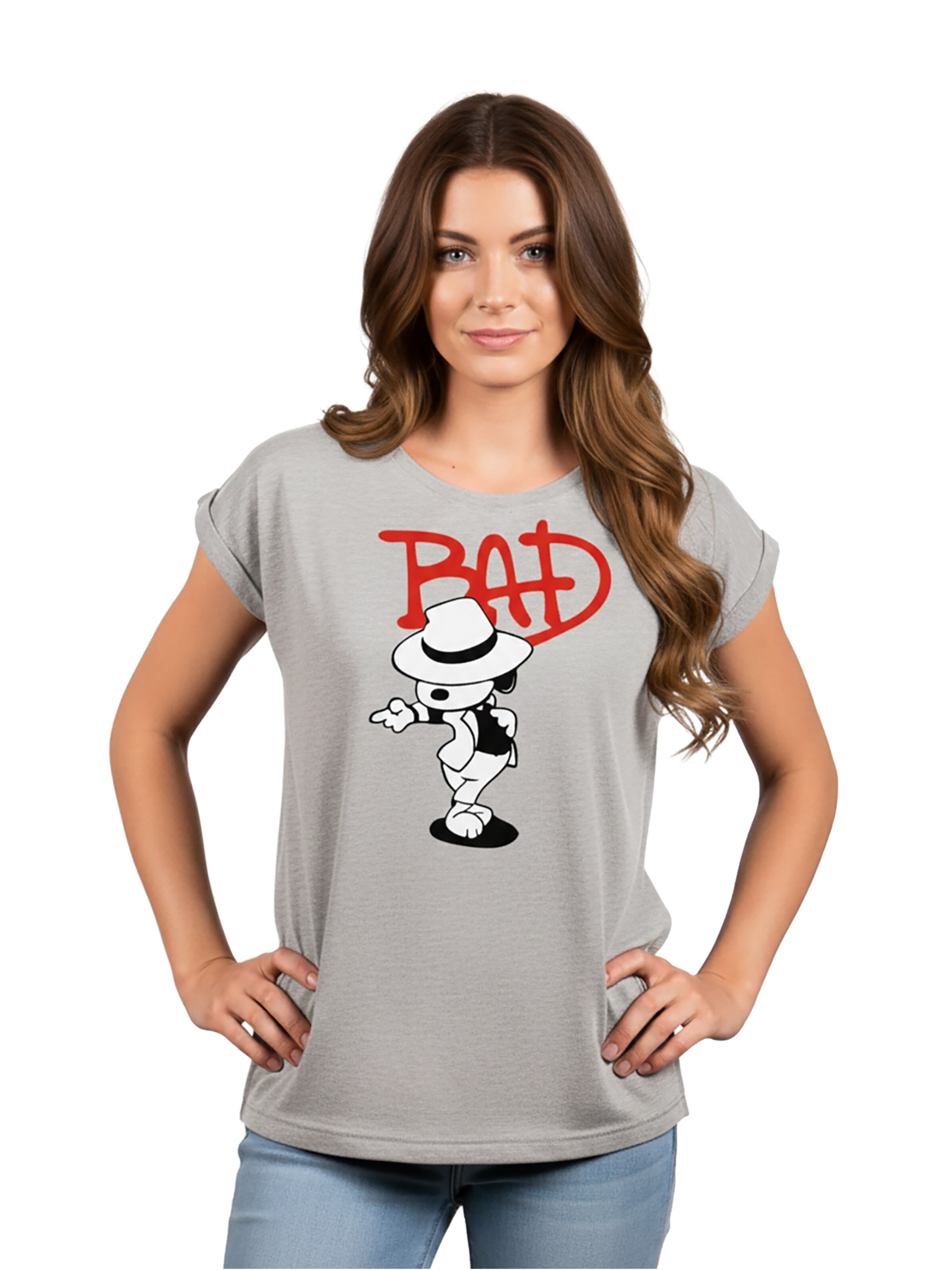 MAKAYA Shirt 'Bad Dog' in Grey: front