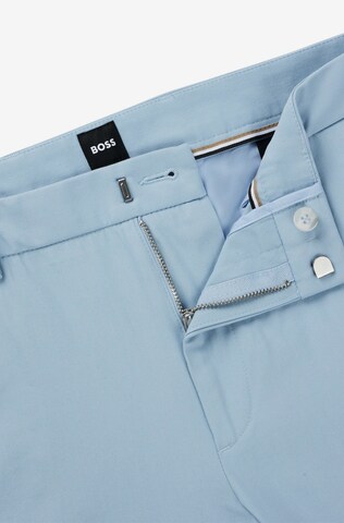 BOSS Slim fit Pleated Pants 'Kaito' in Blue