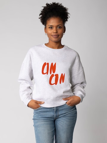 Felpa 'Cin Cin ' di Watapparel in grigio: frontale