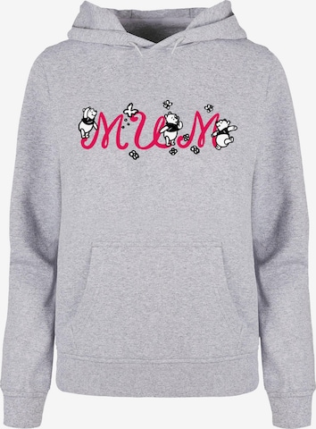 ABSOLUTE CULT Sweatshirt 'Mother's Day - Winnie The Pooh Mum' in Grijs: voorkant