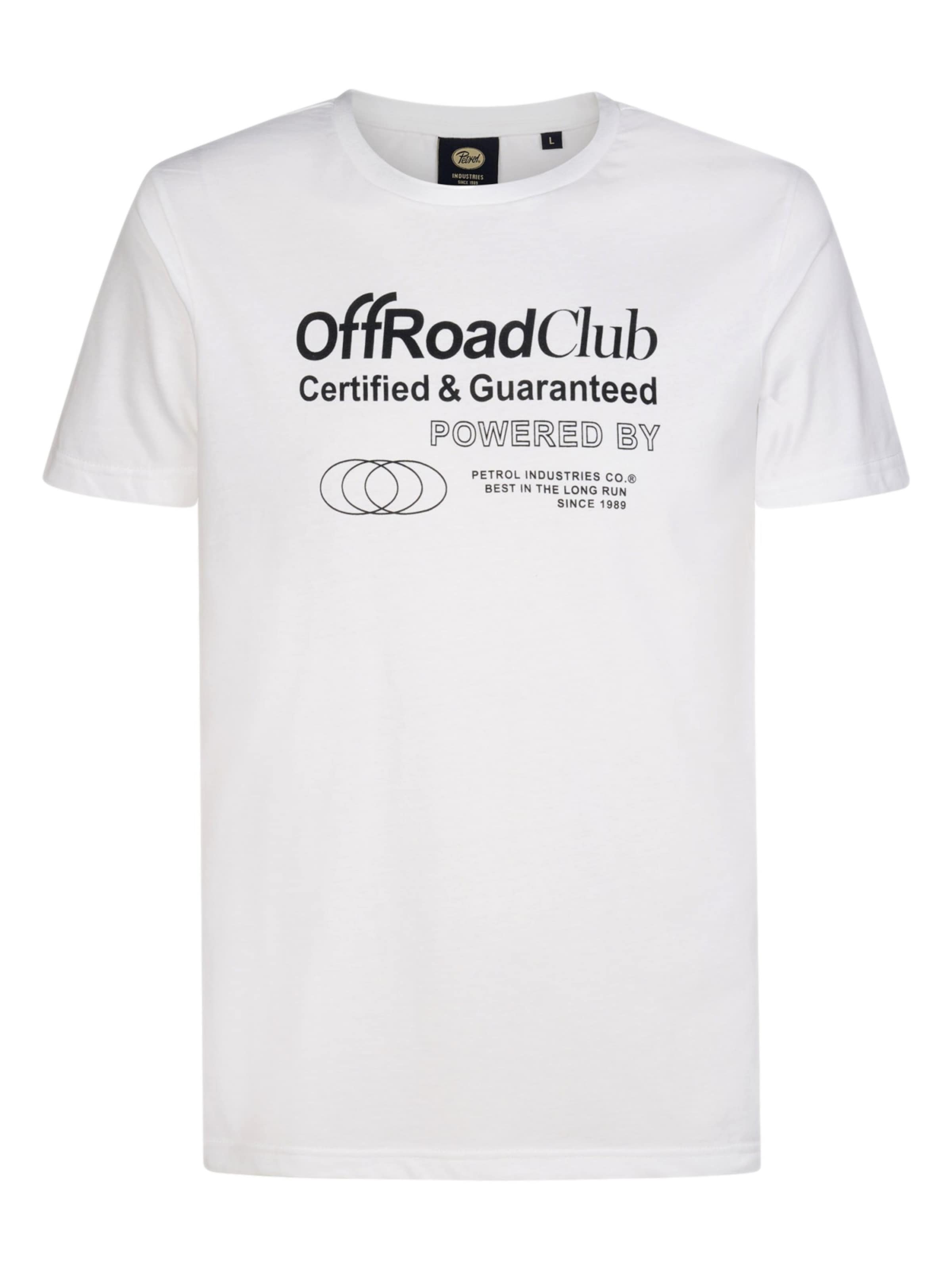 T-Shirt Petrol Industries en blanc : devant
