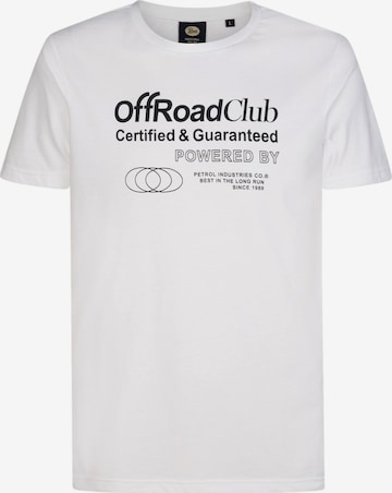 T-Shirt Petrol Industries en blanc : devant