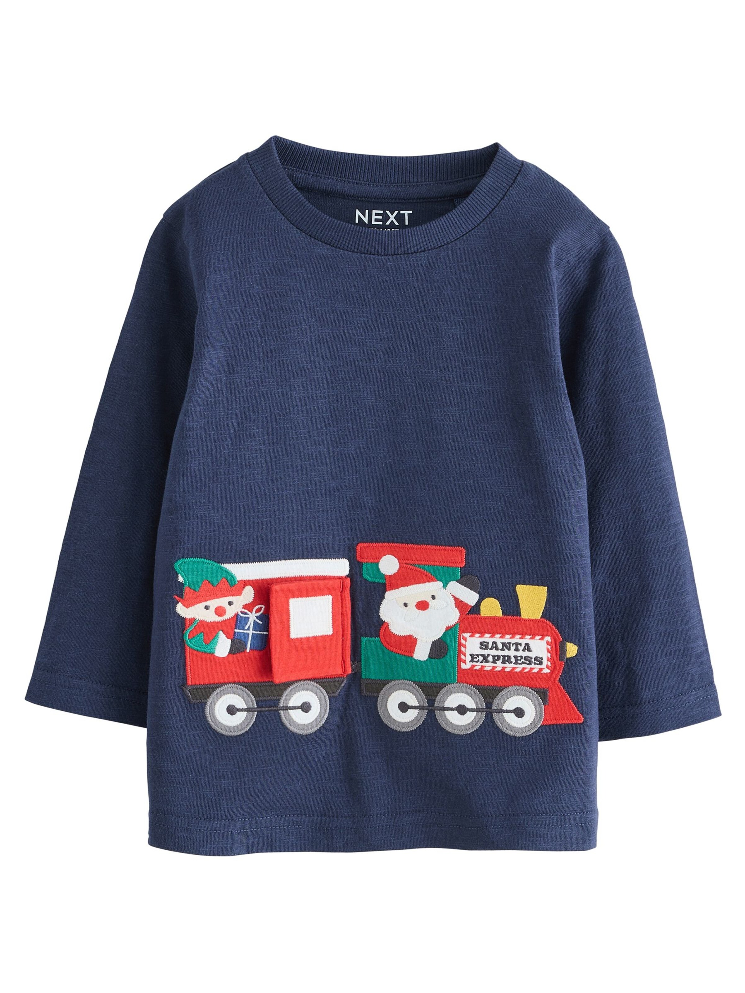 T-Shirt Next en bleu : devant