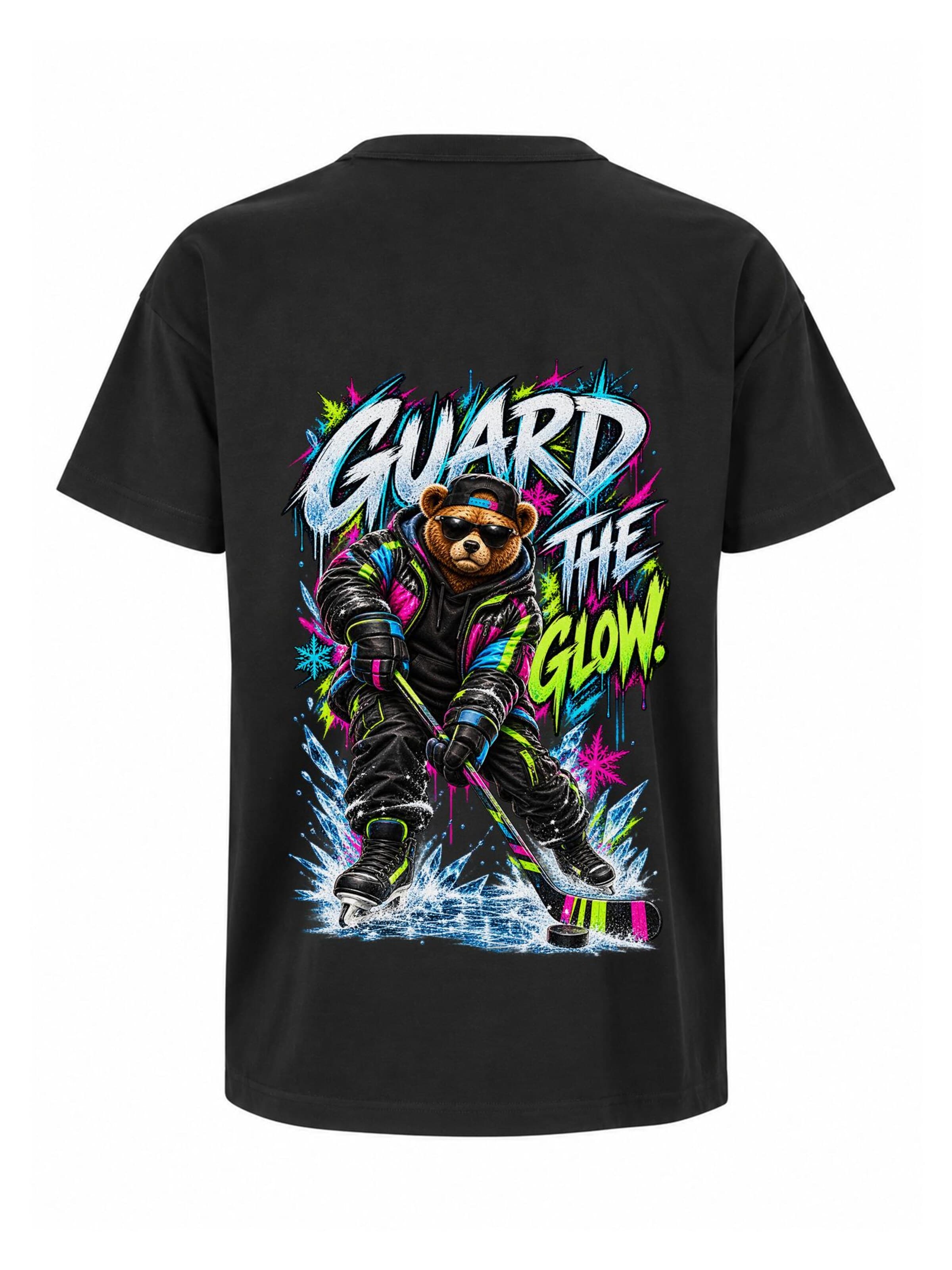 LUNØIR Studio Shirt 'BOSS Hockey Glow Guardian'‌‌‌‌‌‌‌‌ in Schwarz: Vorderseite