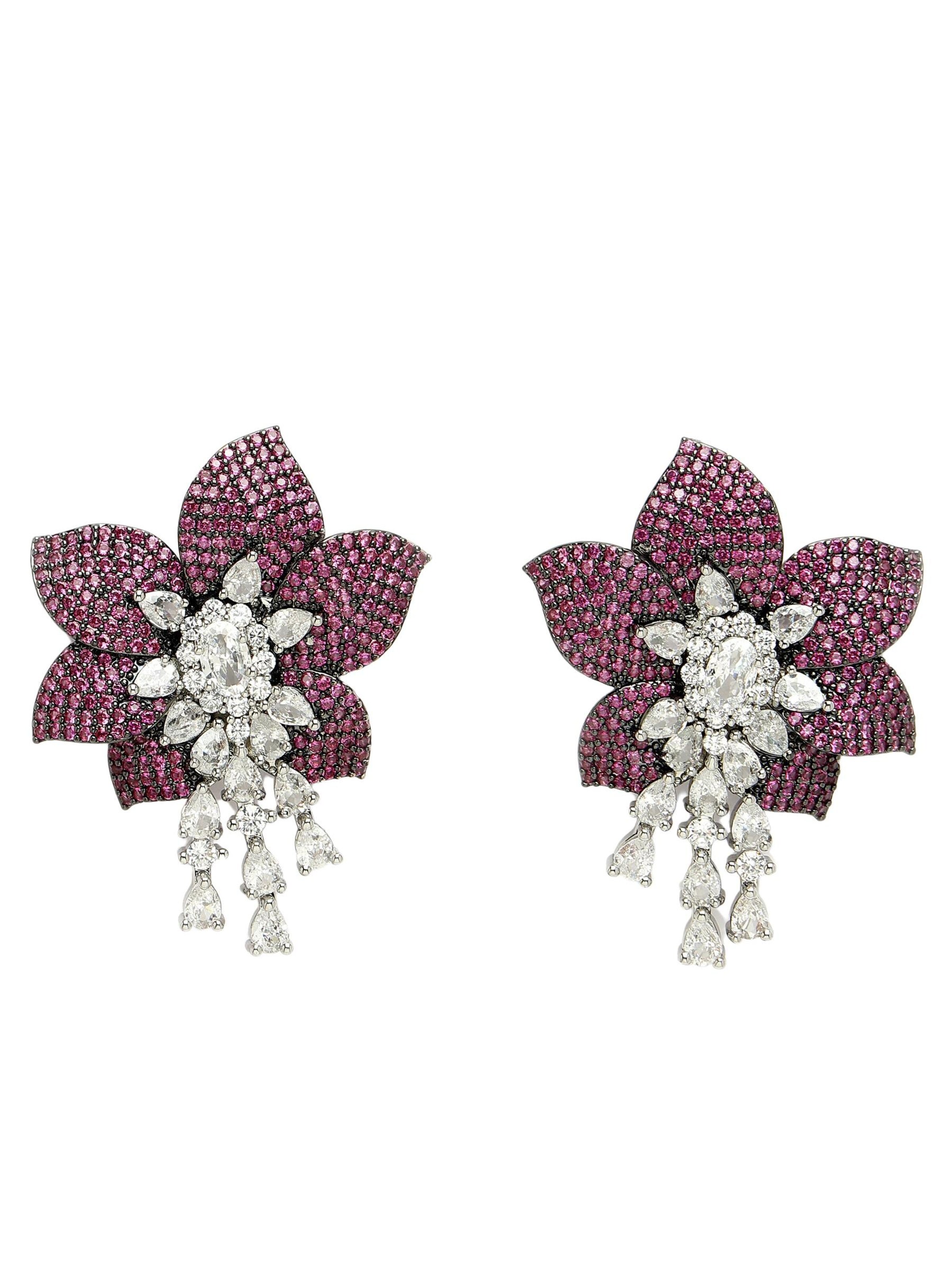 AVANT-GARDE PARIS Earrings 'Dariata' in Purple: front