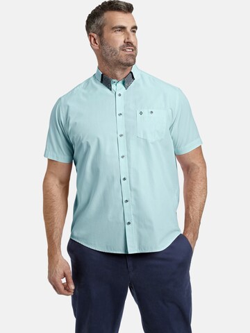 Charles Colby Comfort fit Button Up Shirt ' Duke Grayson ' in Blue: front