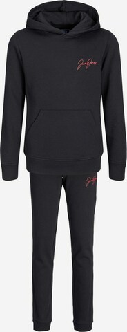 Jack & Jones Junior Sweatsuit in Black: front