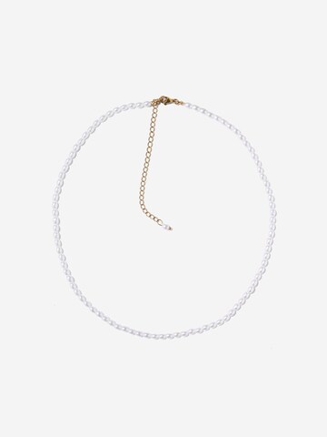 ØYRE Łańcuszek 'Round Pearl Strand' w kolorze biały: przód