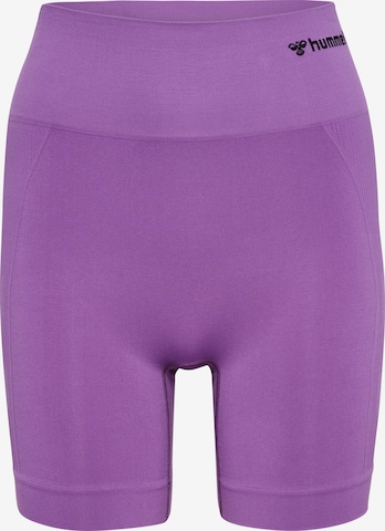 Skinny Pantalon de sport 'TIF' Hummel en violet : devant