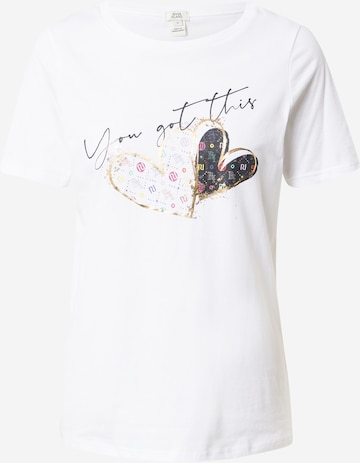 T-shirt River Island en blanc : devant