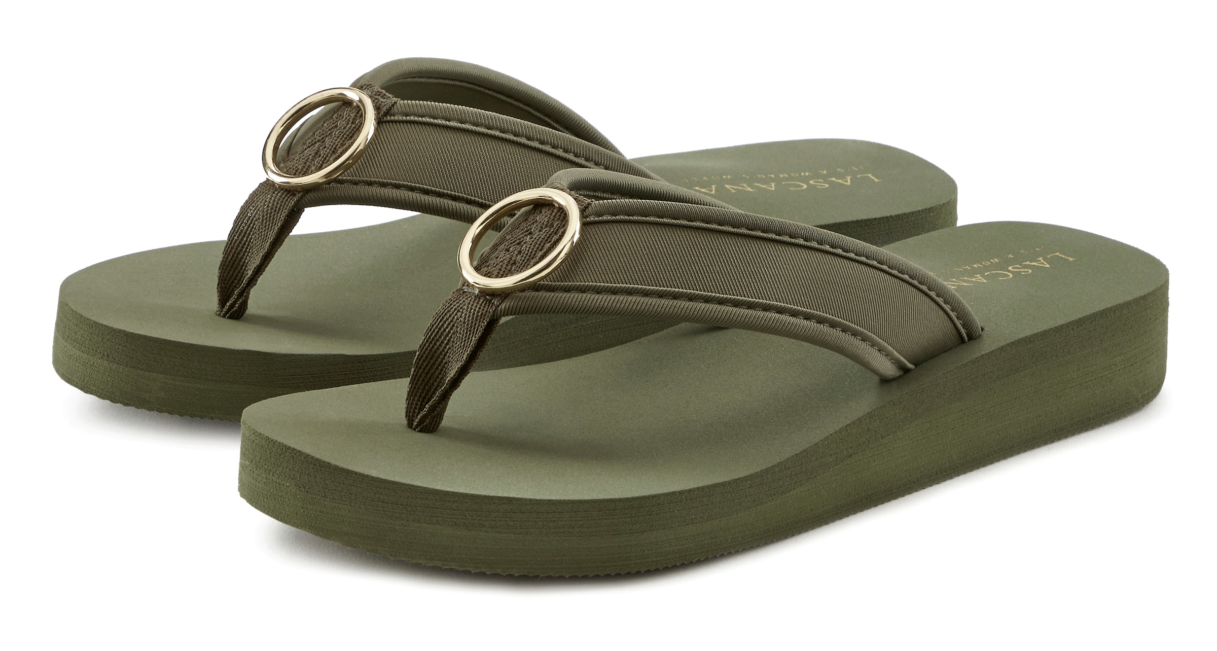 LASCANA Σαγιονάρες διχαλωτές σε πράσινο