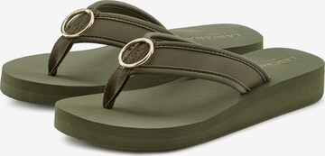 LASCANA T-bar sandals in Green