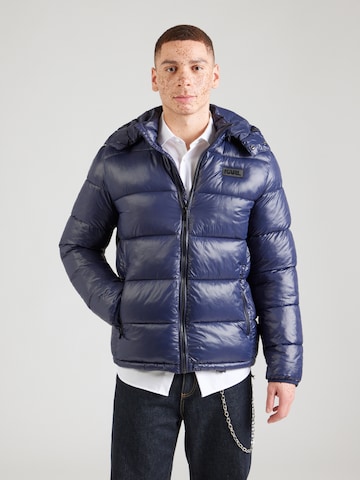 Veste d’hiver Karl Lagerfeld en bleu : devant