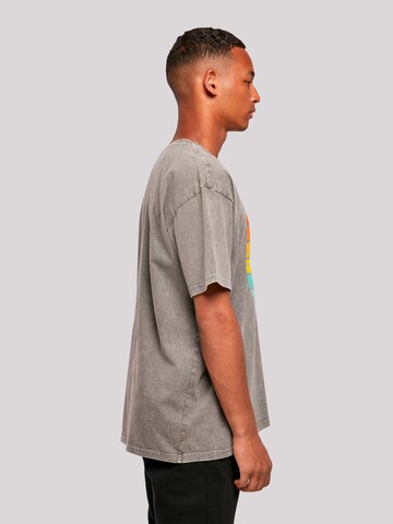 T-Shirt 'Alien Retro Sonnenuntergang' F4NT4STIC en gris