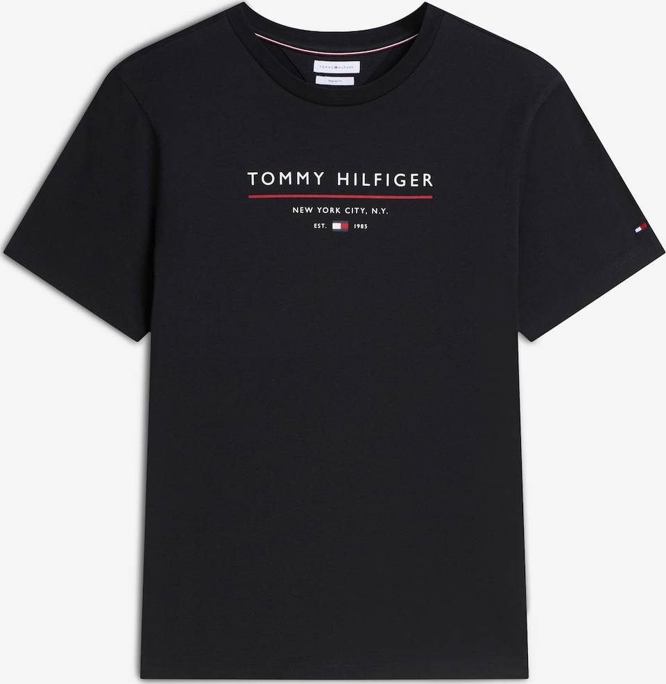 Tricou 'Essential' de la TOMMY HILFIGER pe negru: față