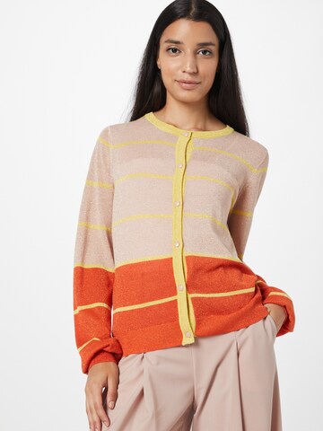 NÜMPH Knit Cardigan 'CHARISMA' in Orange: front