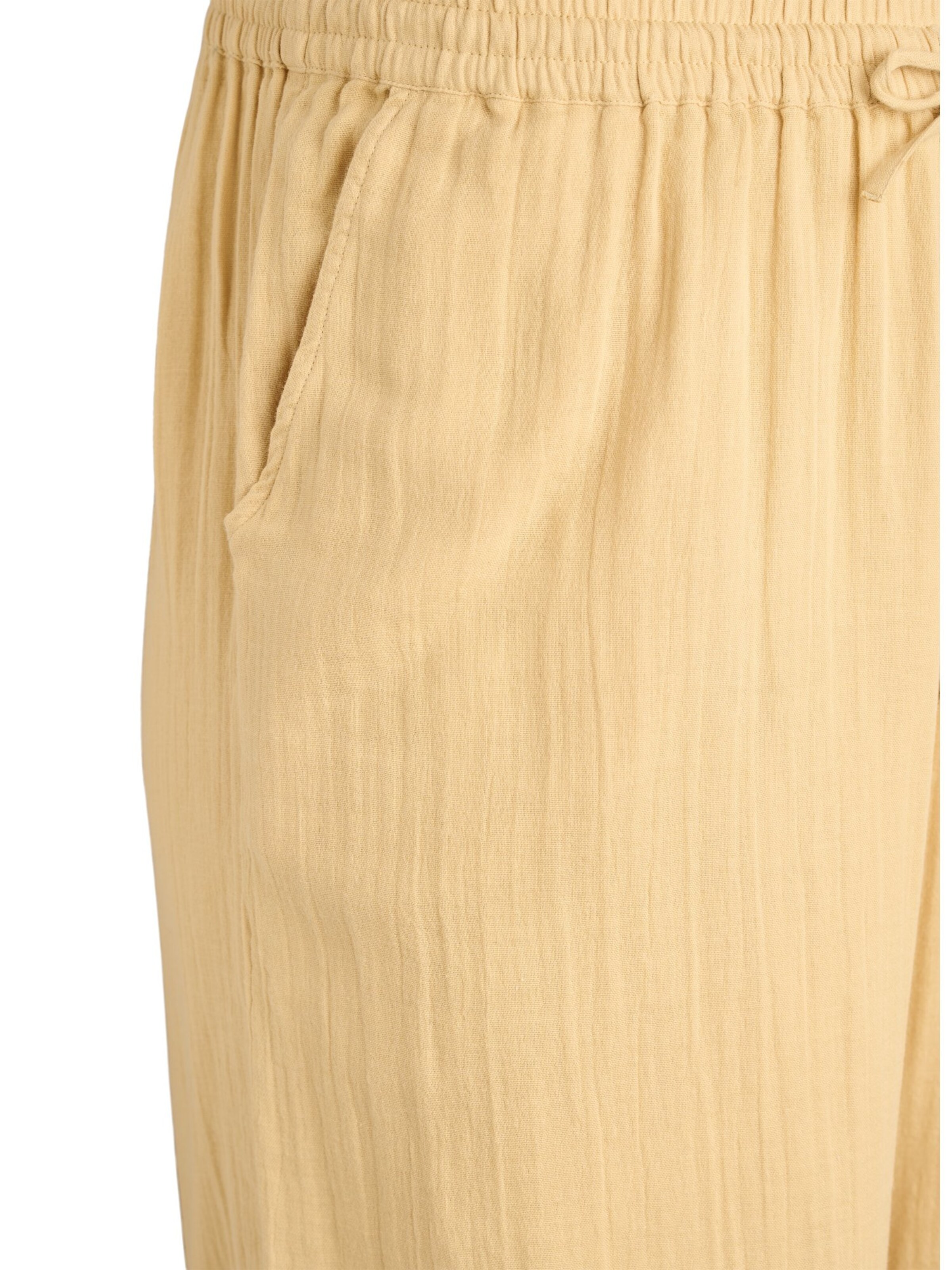 Zizzi Wide leg Broek 'Vivu' in Geel