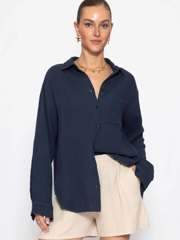 SASSYCLASSY Bluse‌‌‌‌‌‌‌‌‌ in Blau: Vorderseite