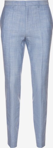 HUGO Red Slim fit Pleated Pants 'Hesten' in Blue: front