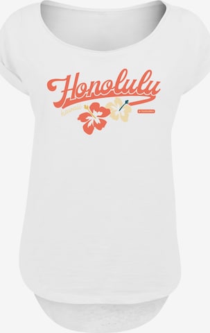 F4NT4STIC Shirt 'Honolulu' in Wit: voorkant