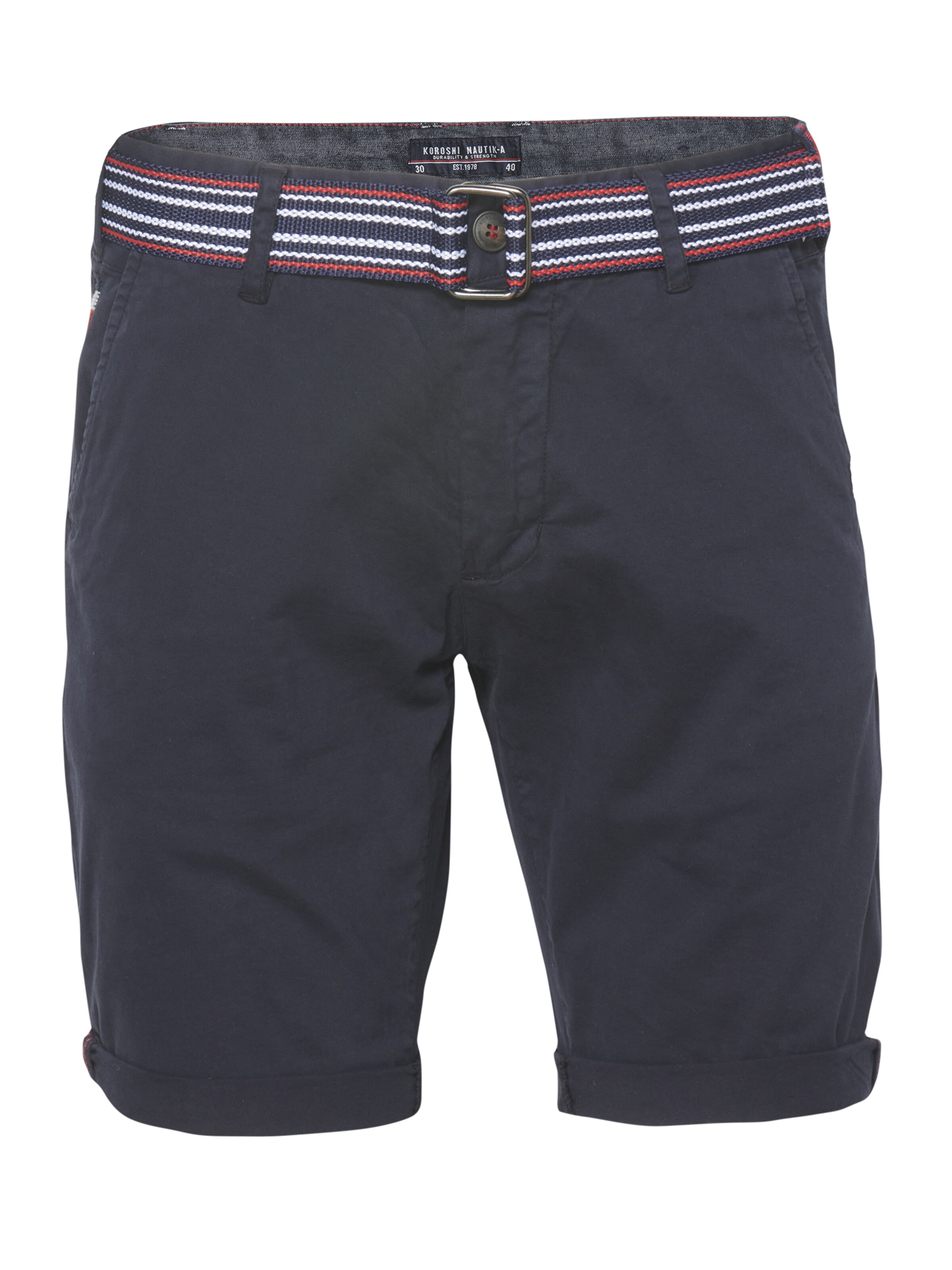 KOROSHI Szabványos Chino nadrág - kék: elől