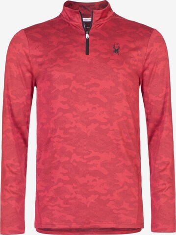 Sweat de sport Spyder en rouge : devant