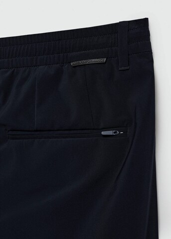 MANGO MAN Tapered Pleat-Front Pants 'Lunar' in Blue
