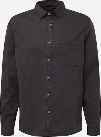 Cotton On Button Up Shirt 'CAMDEN' in Black: front