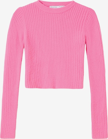 Bershka Sweater in Pink: front