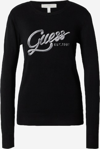 Pulover 'EDIE' de la GUESS pe negru: față