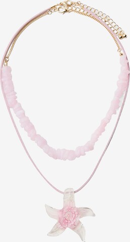 Bershka Necklace in Pink: front