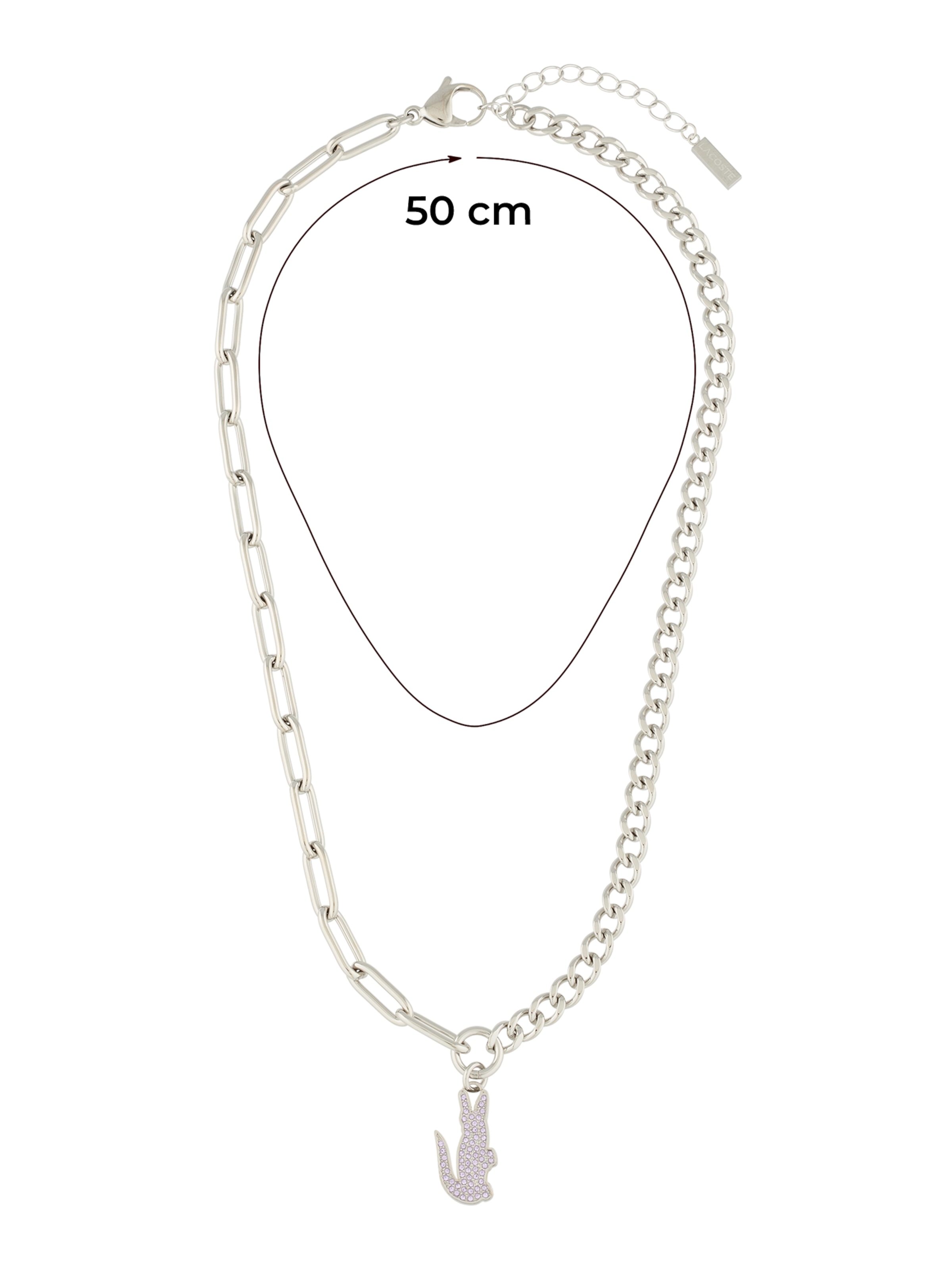 LACOSTE Цепочка 'Crocodile' в Серебристый