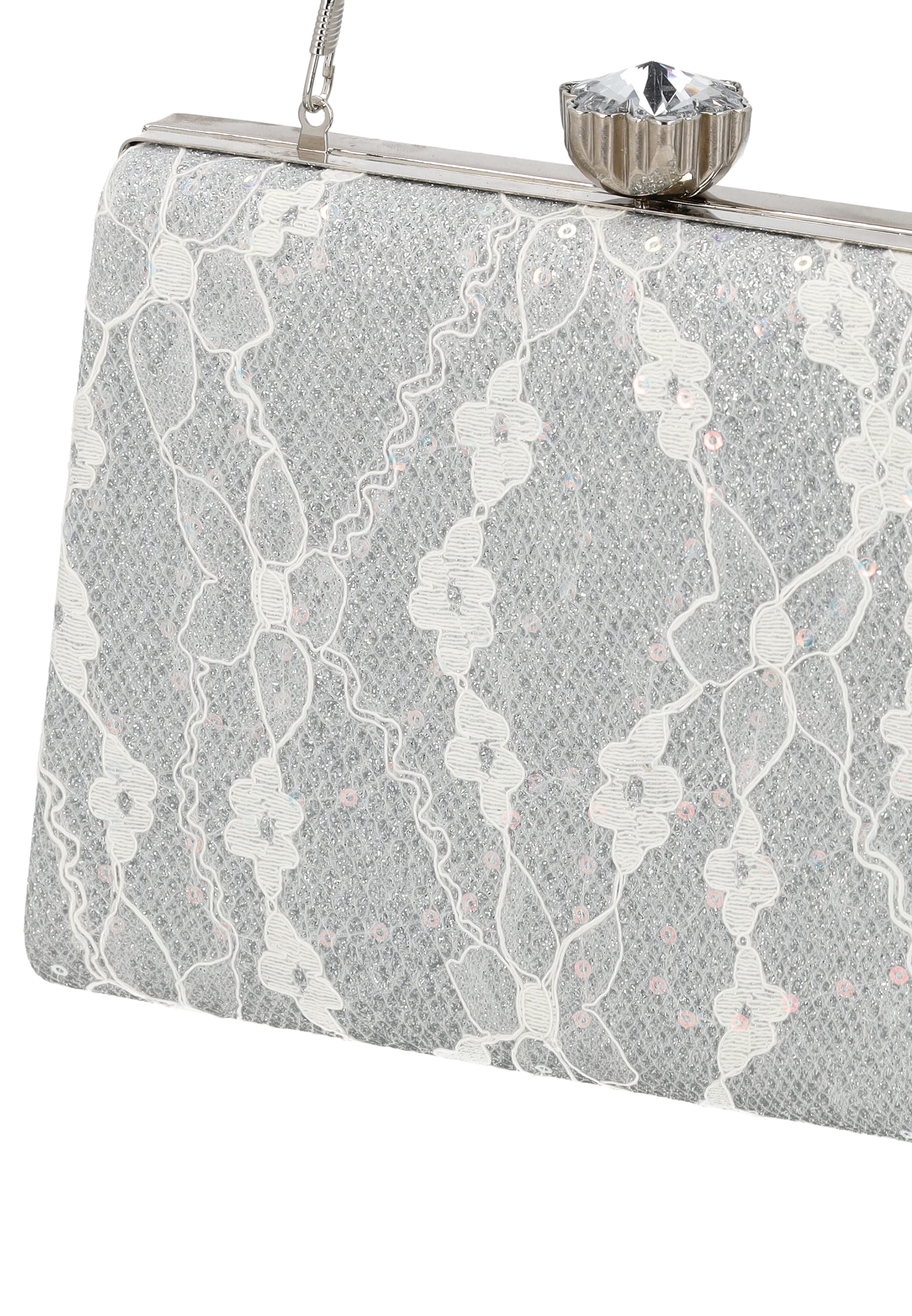 faina Clutch in Silber