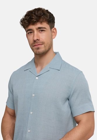 JEFF Comfort Fit Hemd 'Travis' in Blau