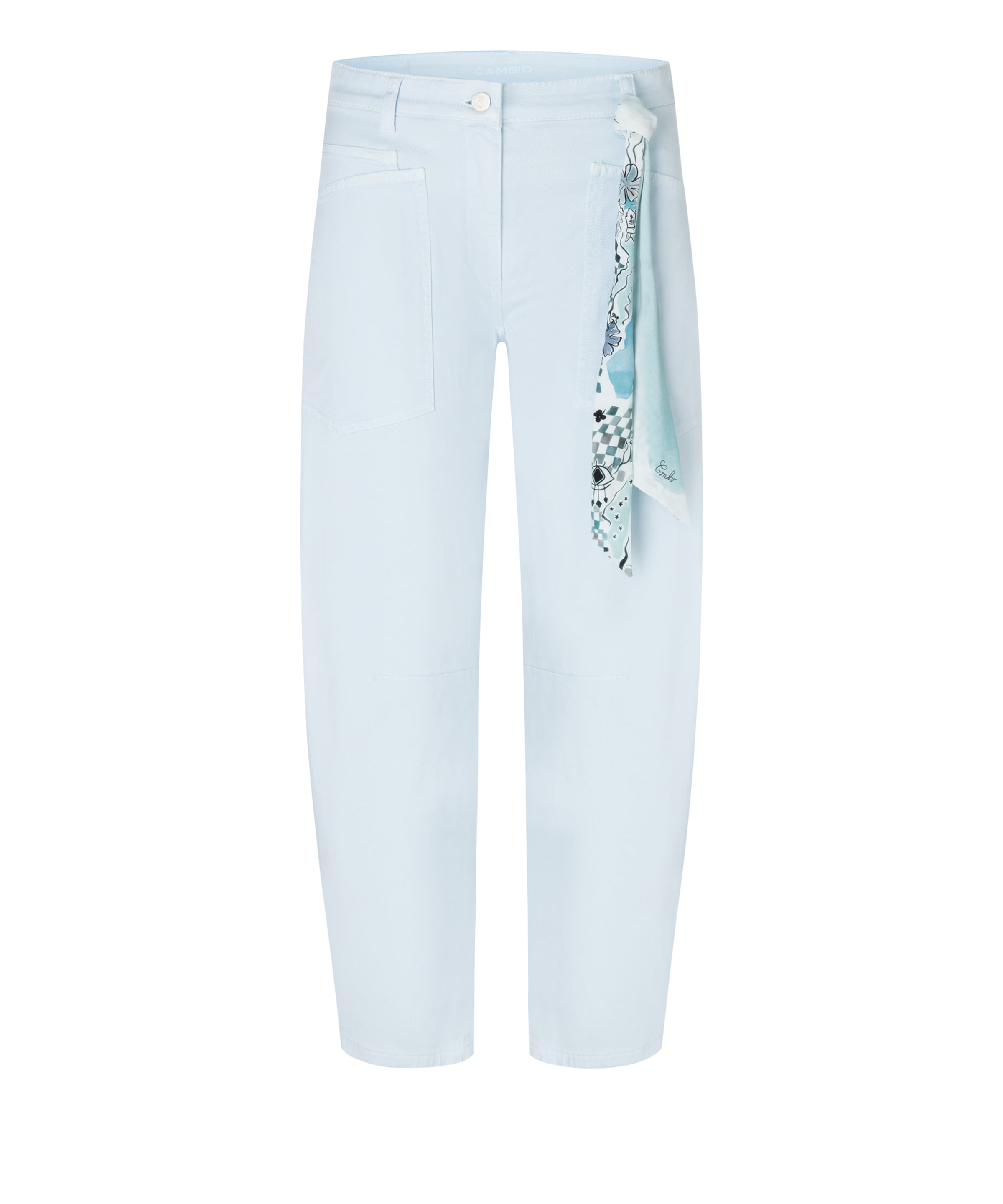 Cambio Bandplooibroek 'Ocean' in Blauw: voorkant