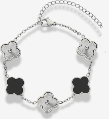 Bracelet 'DOUBLE ELEGANT CLOVER' Cala Rose en argent : devant