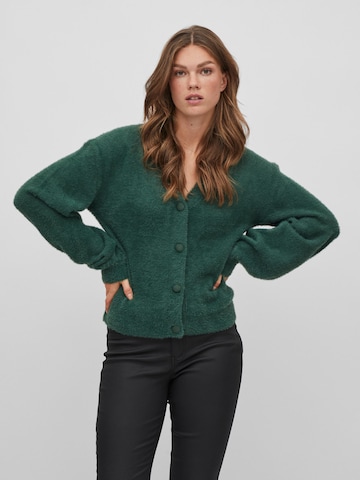 VILA Knit Cardigan 'LajuliI' in Green: front