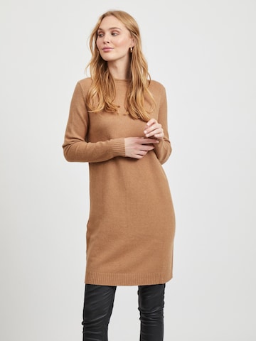 VILA Knitted dress 'Ril' in Brown: front