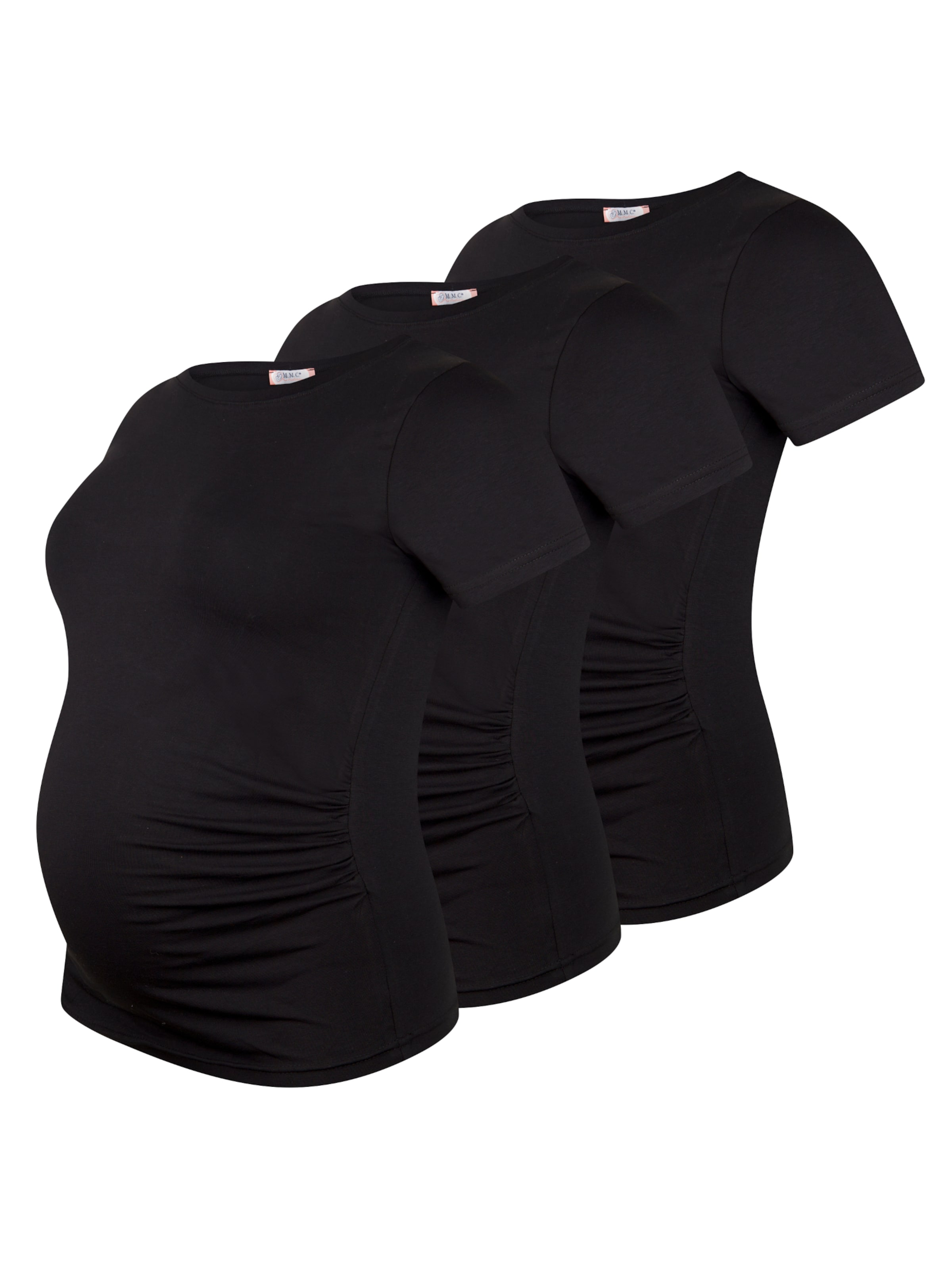 M.M.C. Shirt 'Basic Umstandsmode Kurzarm' in Black: front