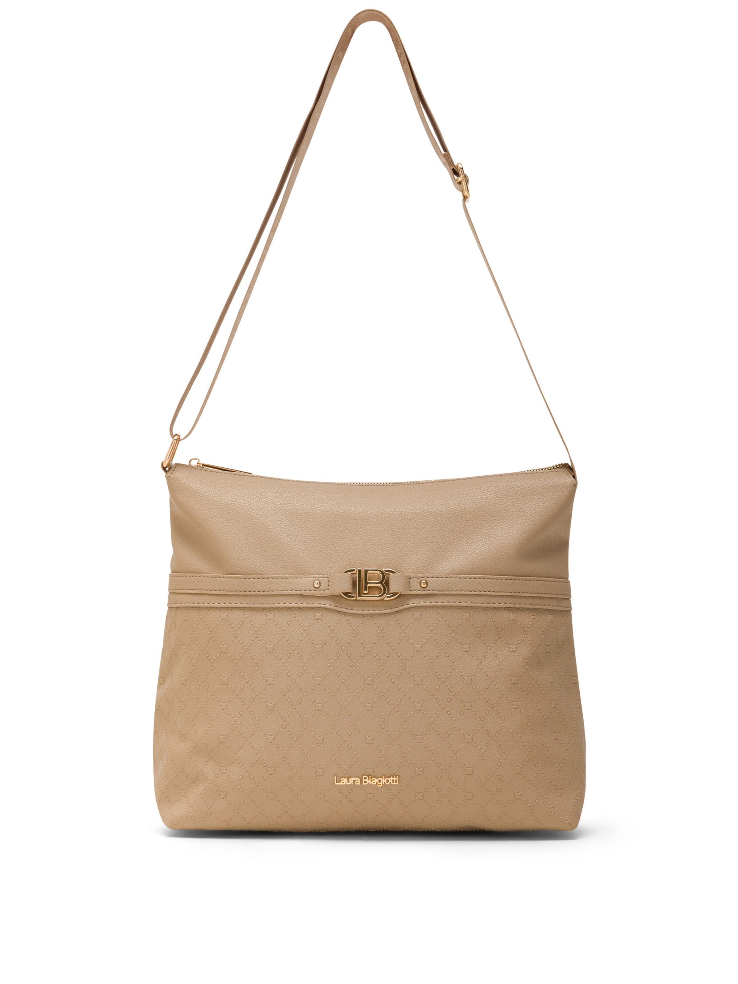 Borsa a spalla 'Junette 3' di Laura Biagiotti in beige: frontale